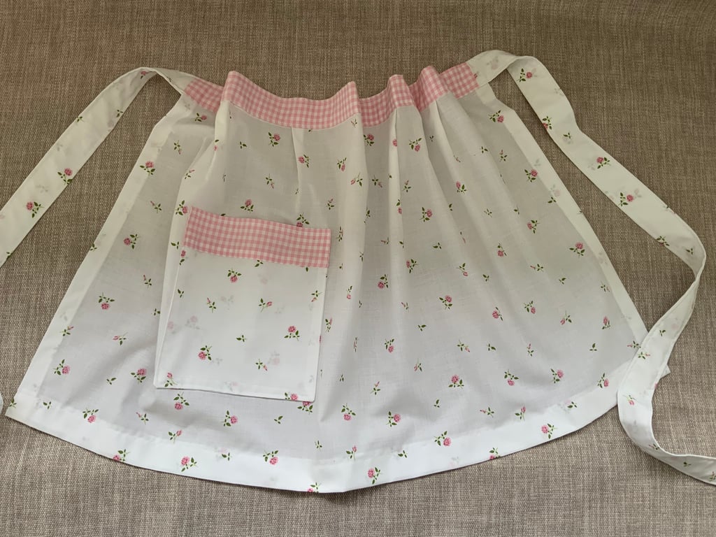 Perfectly Imperfect, Half Apron, Vintage Half Apron, Cafe Apron, Pinny