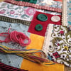 Tapestry Gold Slow Stitching Kit - vintage and reclaimed textiles