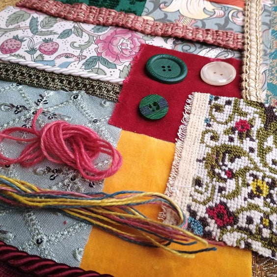 Winter Red Slow Stitching Starter Kit 