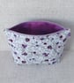 Large zipped pouch, project bag, cosmetic bag, floral - Image 5