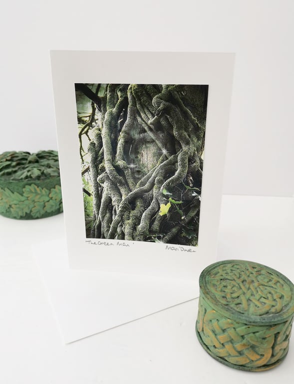 The Green Man Blank Greetings Card