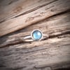 Sterling silver ring with labradorite
