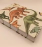 Hand bound, A6, Retro Dinosaur cover, Journal, Notebook