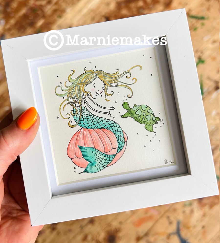 Pearl - Framed Original Mini Illustration