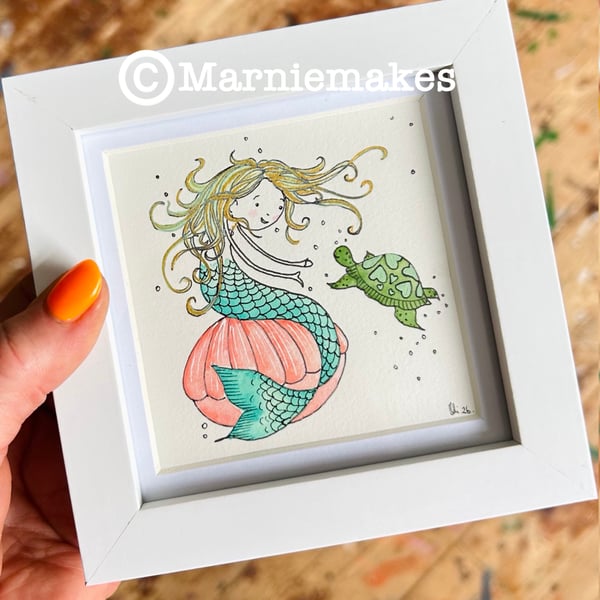 Pearl - Framed Original Mini Illustration