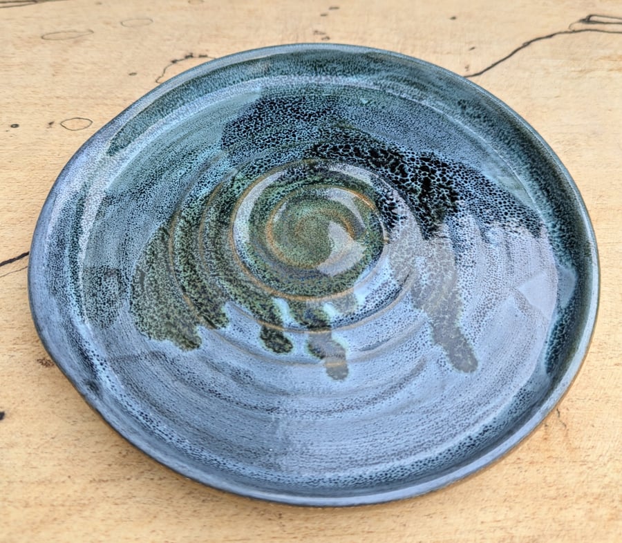 Image of Swirly blues toasted spoon rest