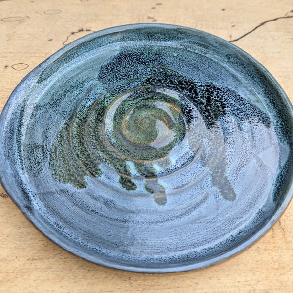 Swirly blues toasted spoon rest