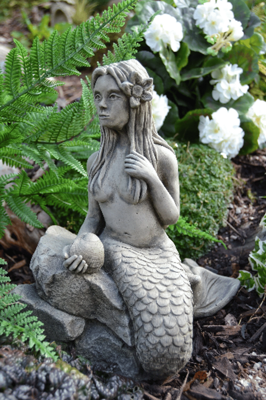 Eliana the Mermaid Stone Garden Ornament