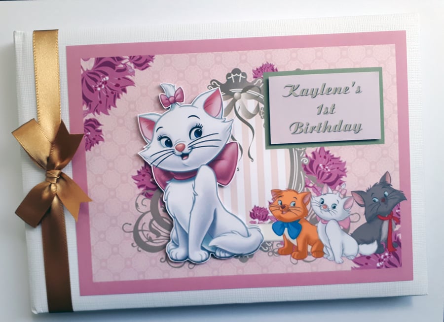 Personalised Aristocats Birthday,  Baby shower Guest Book