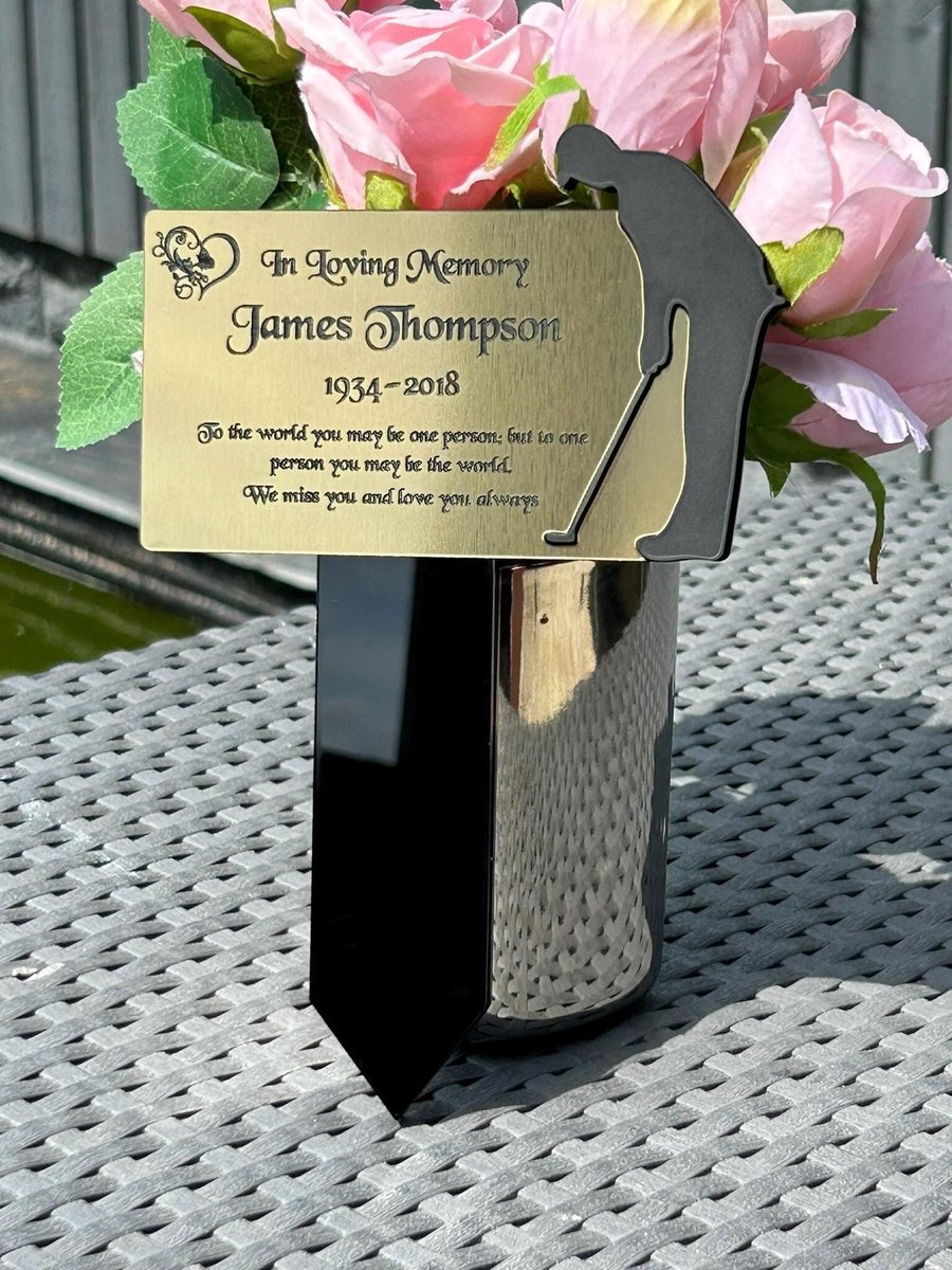 Personalised Memorial Plaque, Pet memorial plaques, Golf Grave Marker, Remembran