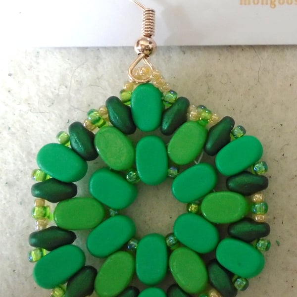 Hexagonal bead earrings (customisable)