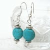 Turquoise coin earrings