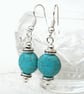 Turquoise coin earrings - Image 1