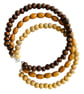 Summer bangle made of 3 bangles using wooden beads - Boho jewellery - Stretchy 