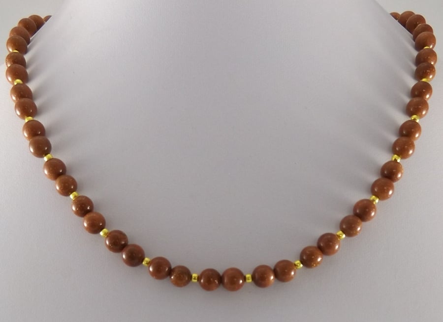 Goldstone 20" necklace