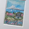 Bayside Cottage - Original miniature. A5 Mounted