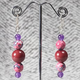 Jaded Amethyst Earrings.