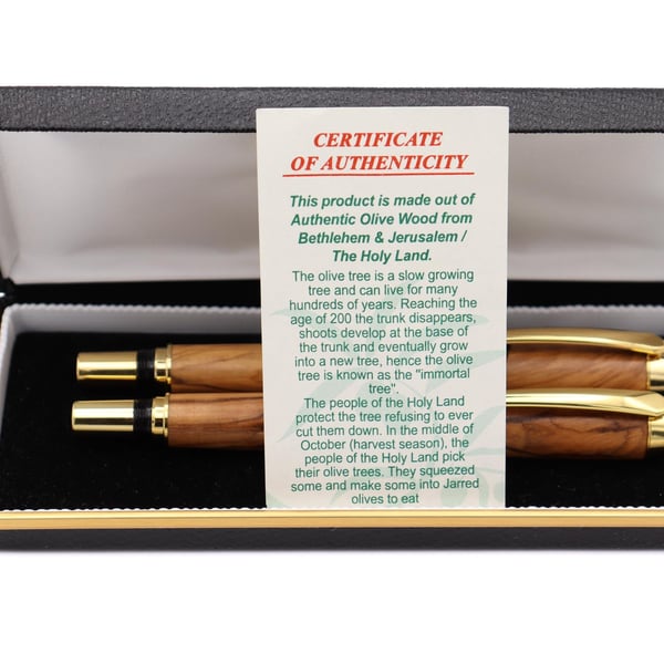 Viscount Fountain Pen & Rollerball Set - Olivewood