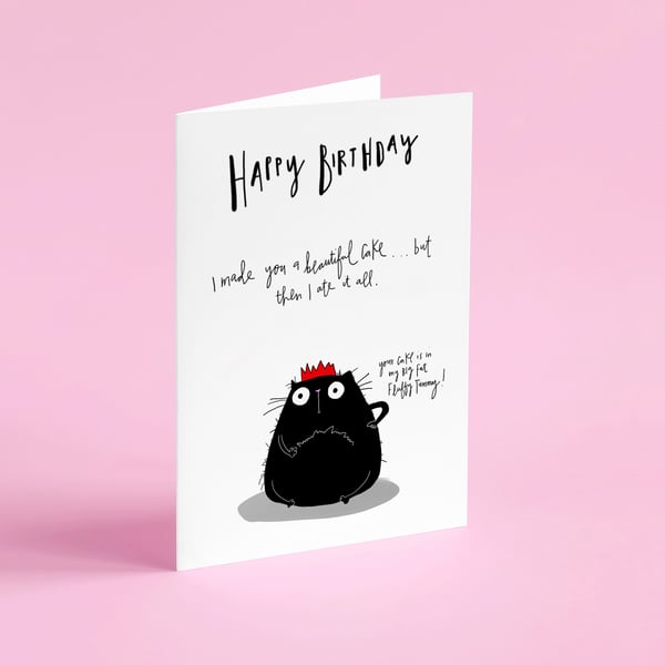 Black Cat Birthday card
