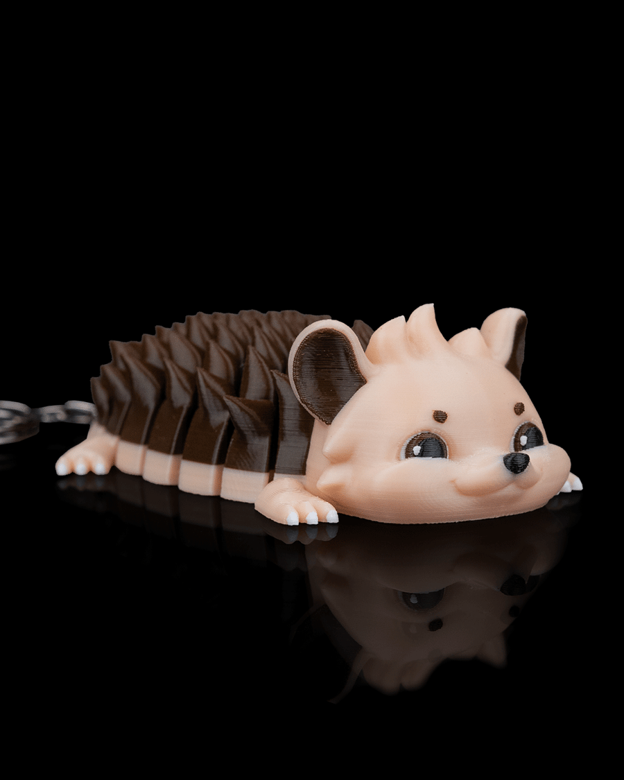 Articulated Hedge Hog Keyring - 3D Printed - Folksy