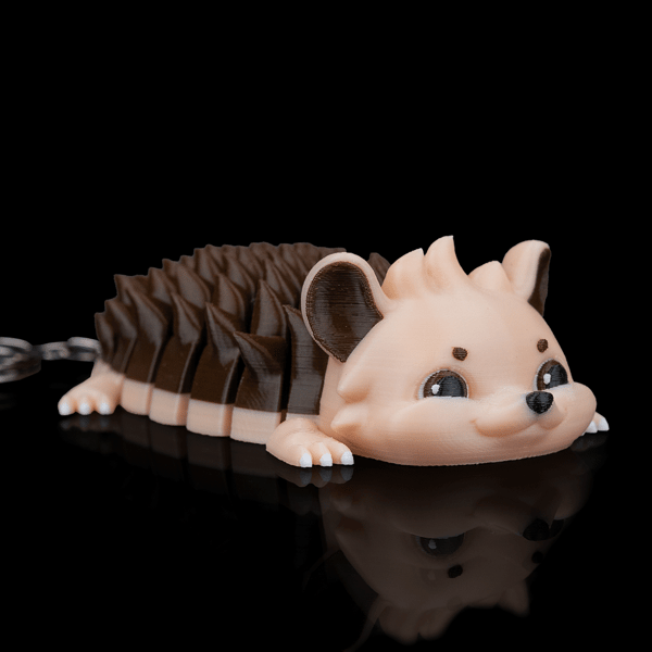 Articulated Hedge Hog Keyring - 3D Printed 