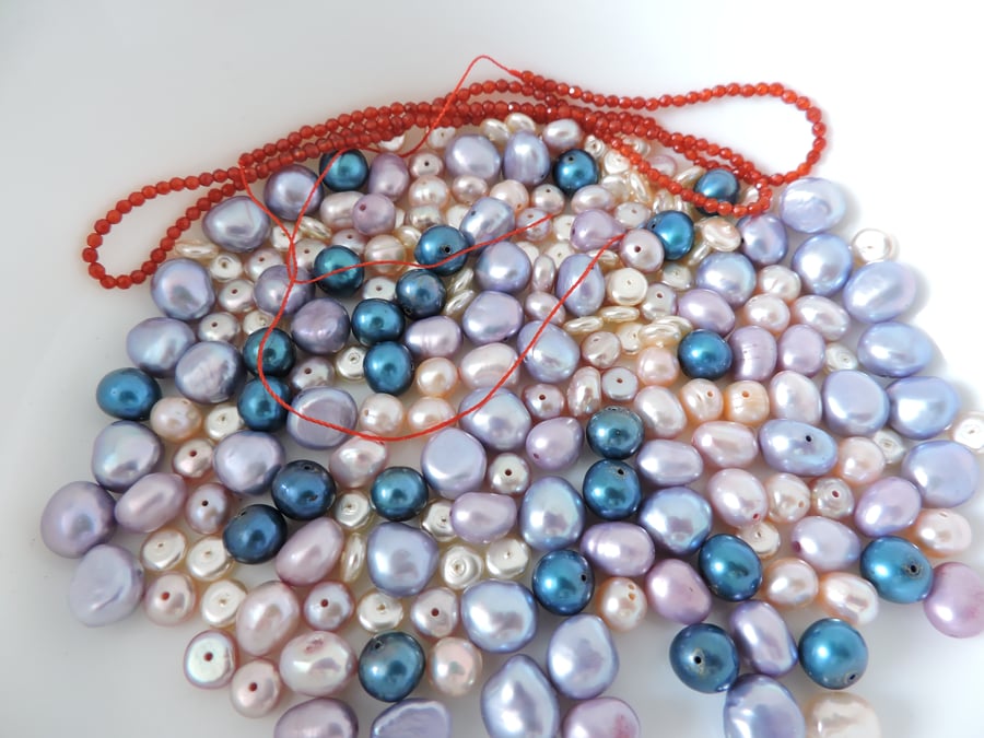 Assorted Lot of Freshwater Pearls and Faux Pearls