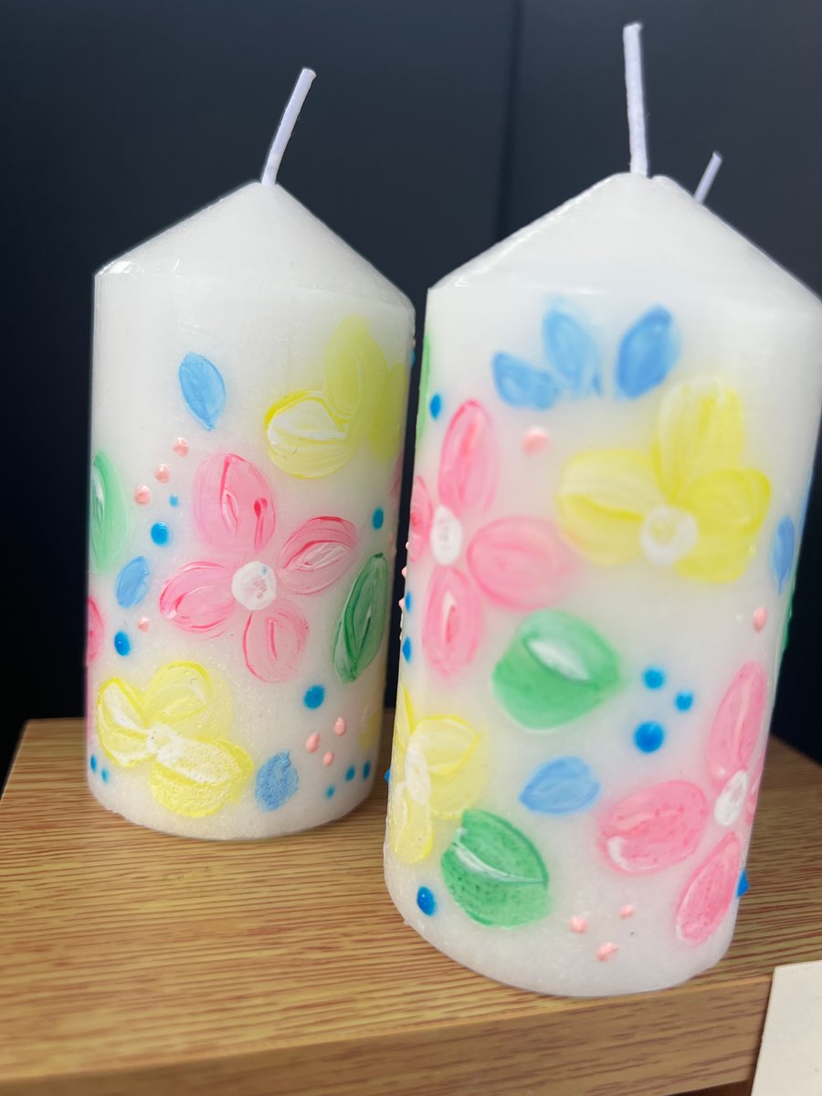 10 cm white pillar candle