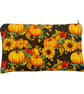 Sunflower and Pumpkins Notions Pouch - Sewing Pouch - Pencil Case