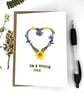 Handmade Mother's Day, Birthday Card, Real Pressed Flower Heart,  