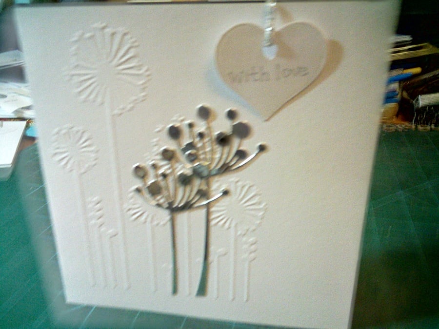 Dandelion sympathy card 
