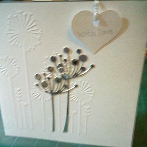 Dandelion sympathy card 