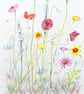 Wild Flowers Original Modern Botanical Watercolour Painting Colourful Botanical  - Image 4
