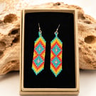 Southwestern Inspired Beaded Earrings - Boho Festival Earrings