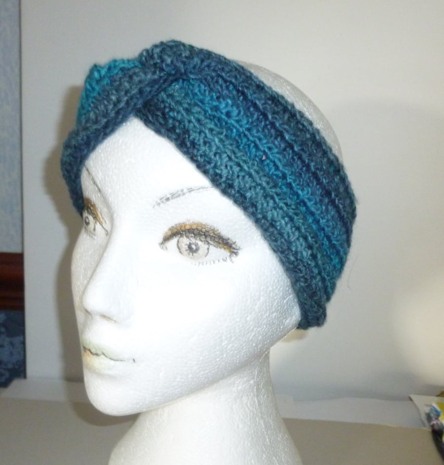 crochet ear warmer head warmer hat ( ref FA 479 Cr3 K1 )