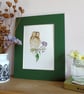 Tawny Owl and Ivy Berries A5 Giclée Fine Art Print - Image 5