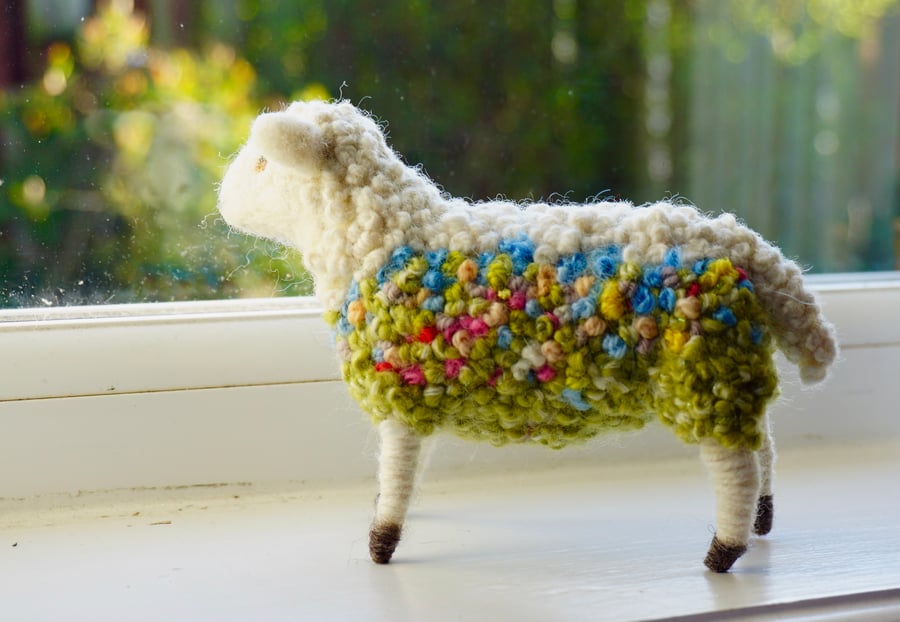 Needle Felted & Embroidered sheep