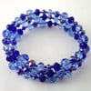 Blue Crystal Wrap Bracelet - UK Free Post