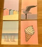 English Seaside Postcard Set - 4 A6 Vintage Style Coastal Prints - Image 2