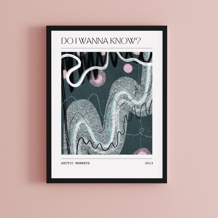 Music Poster Arctic Monkeys - Do I Wanna Know? Abstract Painting Art Print