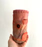 Autumnal painted and embroidered textile vessel  - Image 7