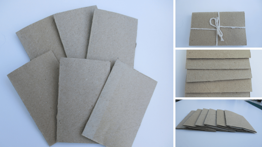 6 Flattened Toilet Roll Tubes