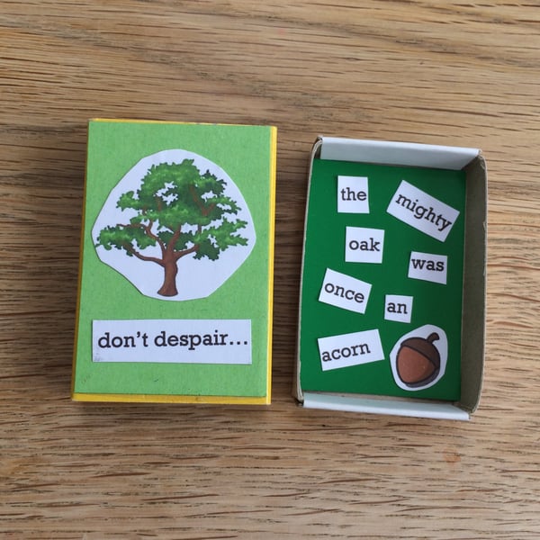 Aspiration and Ambition Matchbox Message