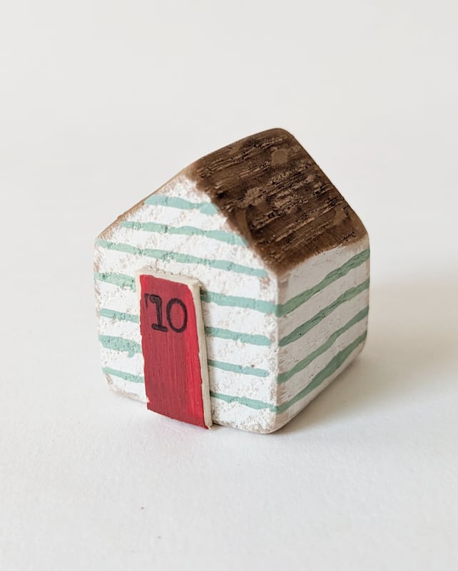 Little Hand Painted Wooden Beach Hut