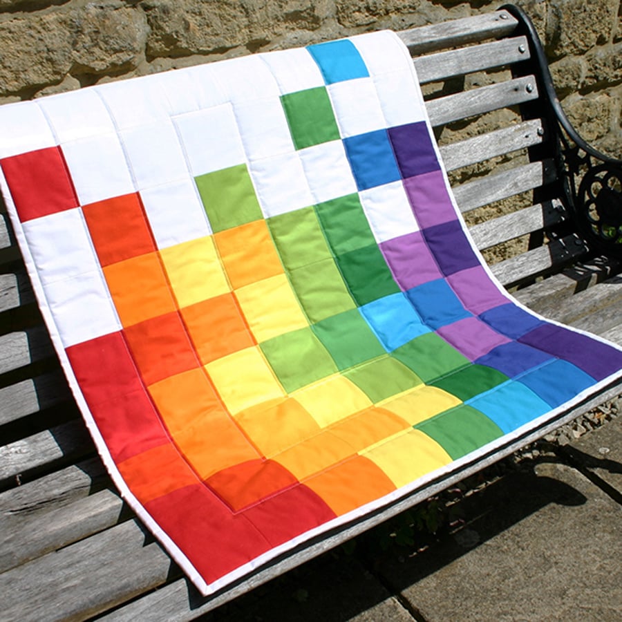 Colour Explosion Baby Quilt or Playmat