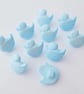 10 blue baby duck buttons 15mm