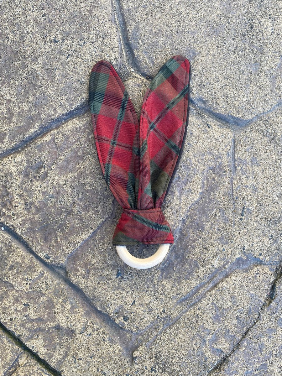 MacNaughton Tartan Bunny Ears Teether