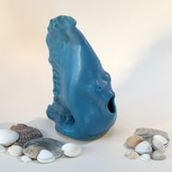 Large Turquoise Fish - the one that's worried ! Handmade in Letchworth