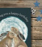 Birthday card -  hares illustration -Birthday wishes