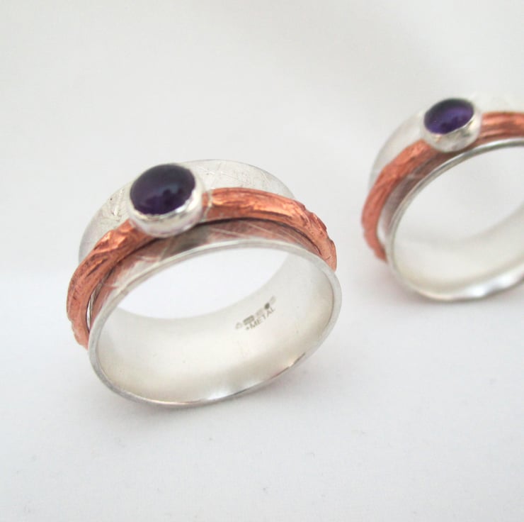 out of stockContemporary Silver Amethyst Spinn... - Folksy