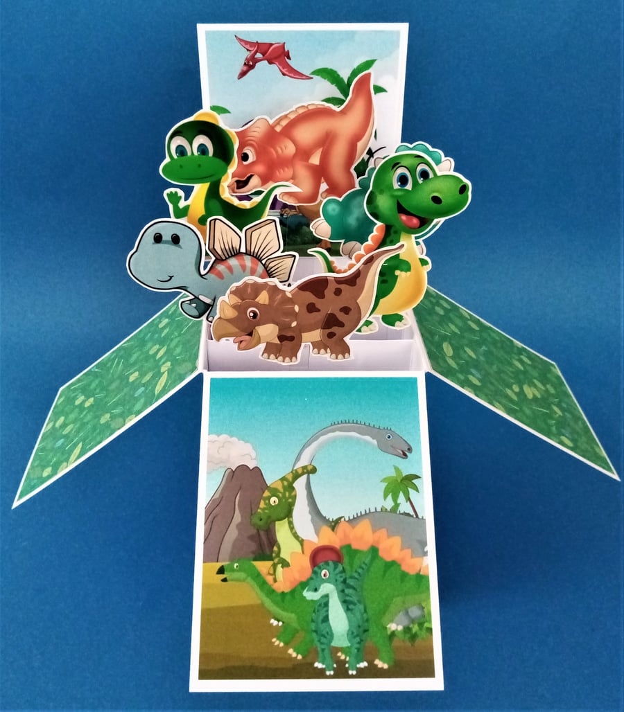 Boys Birthday Card with Dinosaurs 